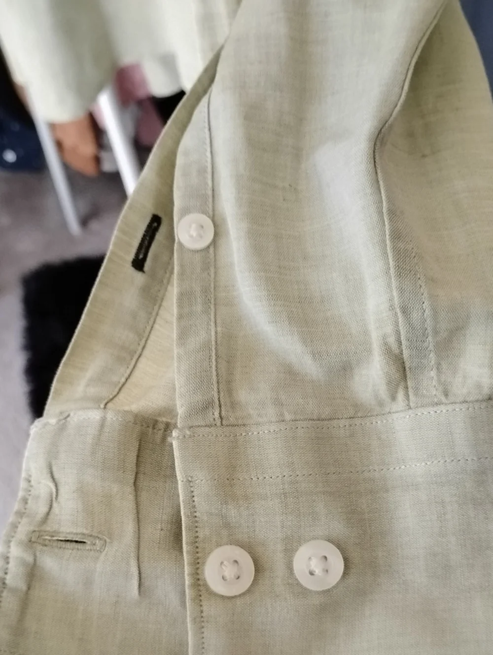 Banana Republic Italian Linen Cotton Sage Button-Up Shirt